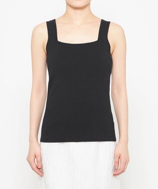 uncrave リネンニット スクエアタンクトップ ブラック