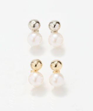Phoebe ツインパールメタルイヤリング　シルバー シルバー