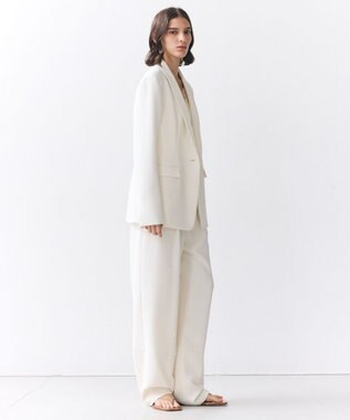 BEIGE， GYPSUM / シルキータッチ ショールカラージャケット Ecru