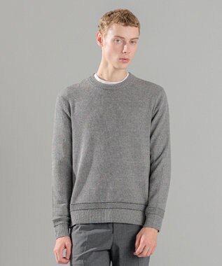 JOSEPH HOMME 【洗える】ハイツイストコード　クルーネックニット グレー系