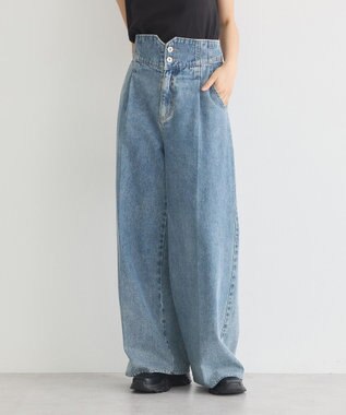 earth music&ecology ハイウエストデニムパンツ Light Indigo