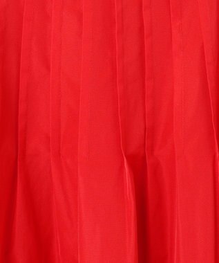 23区 L 【エステータ】シャイニータフタ ピンタック ワンピース レッド系