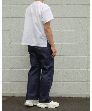 muuc つゆ草刺繍半袖プルオーバー〈日本製・上質な天然素材・遠州織物〉〈繊細なオリジナル花刺繍〉〈ゆったりフリーサイズ〉〈上品な大人の布帛Tシャツ〉 ホワイト