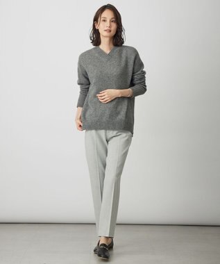 J.PRESS LADIES L チェルビック テーパード パンツ ライトグレー系