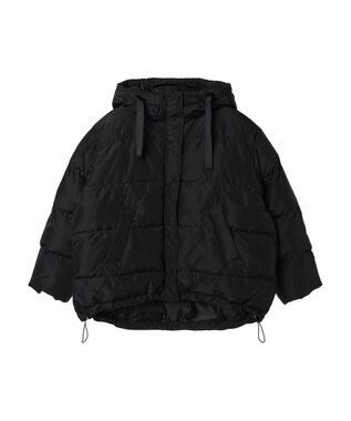 earth music&ecology フーディー中綿ブルゾン Black