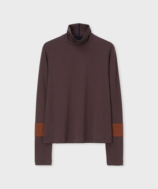 Paul Smith カラースリーブ ハイネック ボーダー カットソー