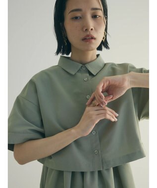 Green Parks armonia．ＳＥＴ２点　シャツワンピース Green