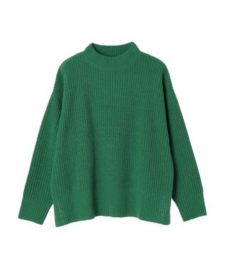 Green Parks ｍｏｋｏモール畦編みモックネックプルオーバー Green