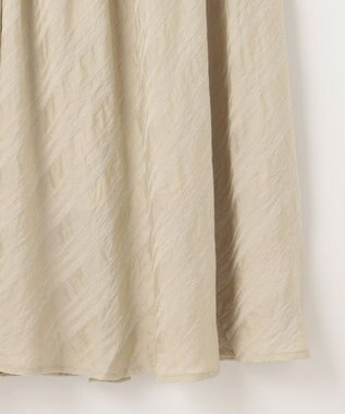 ANY 【ウエストゴム】モールストライプティアードスカート ベージュ