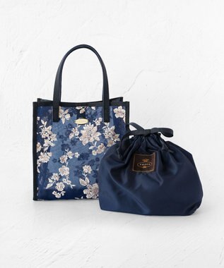 TOCCA 【WEB・数量限定】CHERISH UPCYCLE BAG バッグ ネイビー×ピンク系
