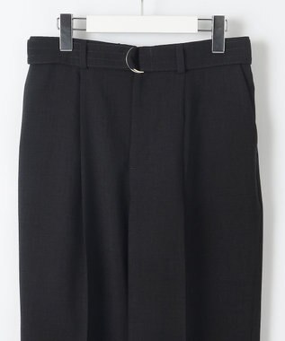 自由区 【カタログ掲載・セットアップ対応・接触冷感・UVカット・洗える】ライトリネンライクテーパード パンツ ブラック