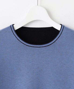 自由区 L 【ご好評につきWEBのみ新色追加/洗える/マルチウェイ】リバーシブルニット セットアップ ネイビー系