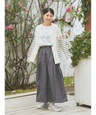 earth music&ecology ＵＶカット加工　ＢＩＧカーディガン Border