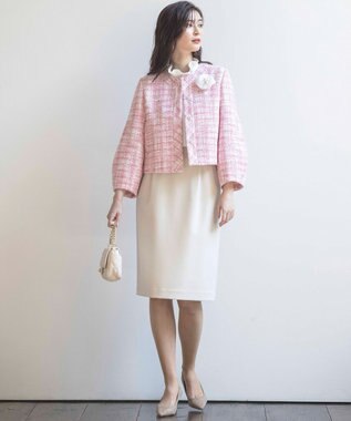 組曲 L 【KUMIKYOKU NAVY】コンフォータブルドレープ コクーンスカート アイボリー系