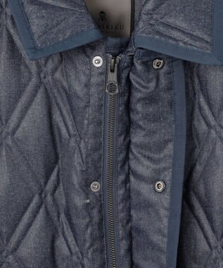 GOTAIRIKU 【仕事で着用可】ブライトシャンブレー キルティング ドレスダウン ネイビー系8