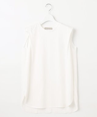 UNFILO 【吸水速乾/マシンウォッシャブル】ショルダータック カットソー ホワイト