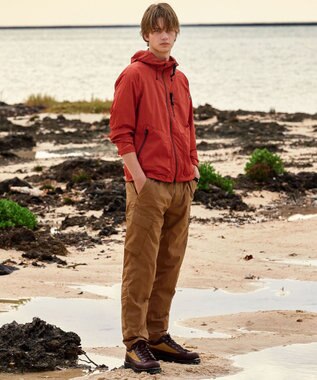 JOSEPH ABBOUD MOUNTAIN 【軽量/ストレッチ/ECO撥水】ライトワシャーストレッチ マウンテンパーカー オレンジ系