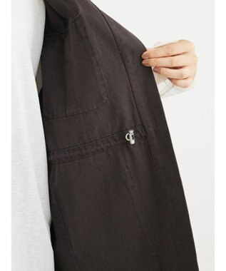 Green Parks ・ＳＵＧＡＲ　ＳＰＯＯＮ　ノーカラーミリタリーベスト Charcoal Gray