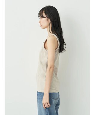 earth music&ecology ２ＷＡＹネックリブタンクトップ Beige