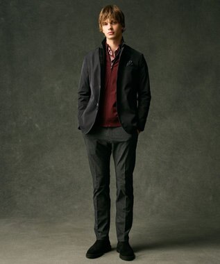 JOSEPH ABBOUD 【ストレッチ/パウダータッチ/JAPANファブリック】アーティローザストレッチジャケット ブラック系