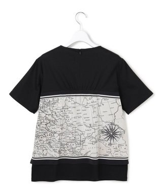 23区 S 【先行予約】スカーフコンビジャージー カットソー ブラック×オフ