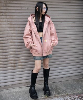 WEGO ワーカーズフードブルゾン ピンク