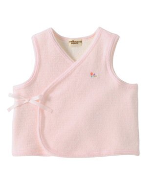 MIKI HOUSE HOT BISCUITS 【50-70cm】 パイル素材 ベビーベスト(胴着) ピンク