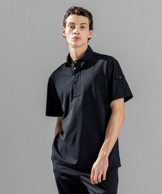 JOSEPH HOMME 【接触冷感】アイスコットンカノコ　ポロ ブラック系