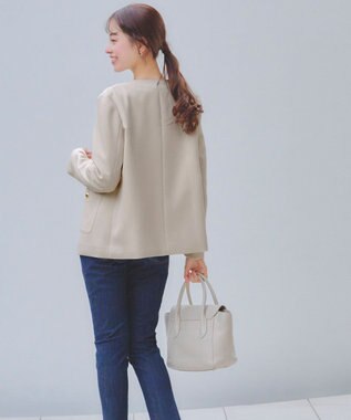 Tiaclasse 【洗える】ワッフルピケジャケット ベージュ