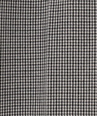 自由区 【撥水加工・洗える】TRギャバチェック柄ストレート パンツ モノトーン系チェック