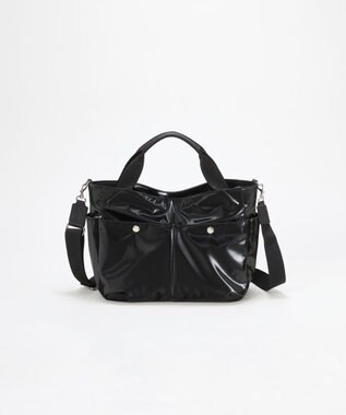 TOPKAPI 【Breath TOPKAPI】Train 防水ポリエステル ショルダー付き A4 トートバッグ / キャリー対応 ブラック