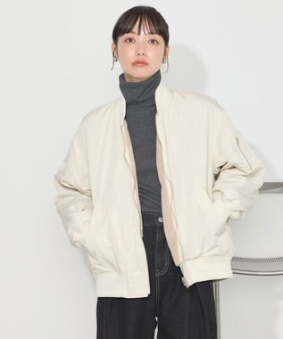 earth music&ecology リバーシブルMA-1 アイボリー