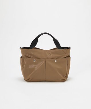 TOPKAPI 【Breath TOPKAPI】Train 防水ポリエステル ショルダー付き A4 トートバッグ / キャリー対応 ブラウン