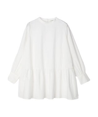 earth music&ecology ＳＥＴ２点　ベスト＋チュニックブラウス Ivory