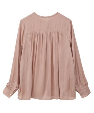 YECCA VECCA サテンギャザーブラウス Pink