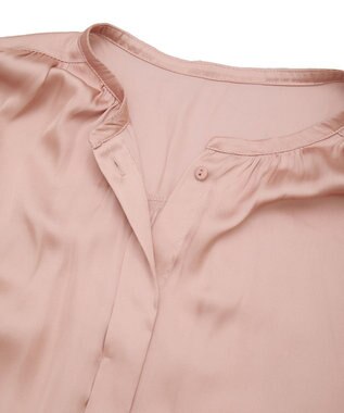 YECCA VECCA サテンギャザーブラウス Pink
