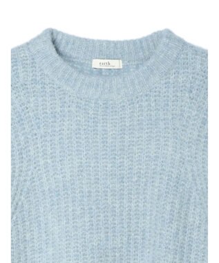 earth music&ecology フワフワＭＩＸヤーンチュニック Light Blue