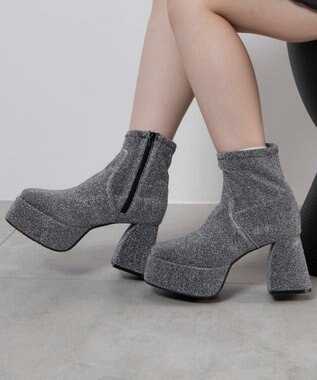 WEGO ストーム付きワイドヒールショートブーツ 柄2