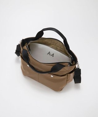 TOPKAPI 【Breath TOPKAPI】Train 防水ポリエステル ショルダー付き A4 トートバッグ / キャリー対応 ブラウン