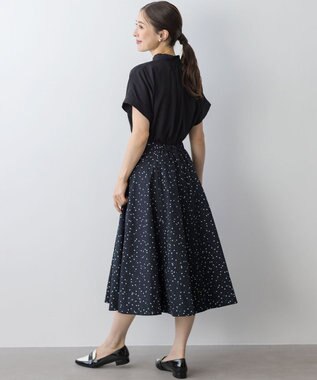 組曲 S フラワースパンコールプリント スカート ブラック系5