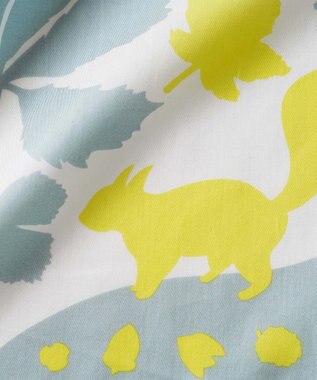 nitorito 【UNISEX】ギフトパッケージ&ステッカー付 落ち葉のブーケ ハンカチ スカーフ yellow x grayish green