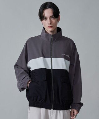 WEGO TRスタンドブルゾン ダークグレー