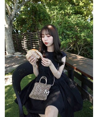 Green Parks コルセット風ミニワンピース Black