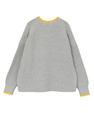 AMERICAN HOLIC 【WEB限定】配色ラインニットプルオーバー Oatmeal