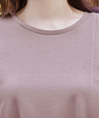 Tiaclasse 【UVケア・接触冷感】”あまラク” アシメプリーツカットソーワンピース ピンクモカ