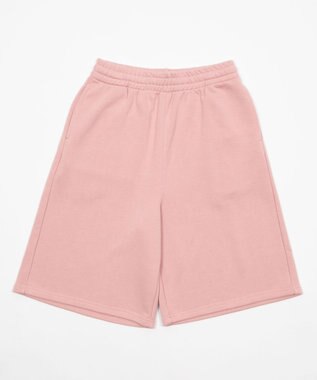 WEGO 【ユニセックス着用ITEM/SMサイズ展開/ウエストゴム】スウェットバギーショーツ ピンクソノタ