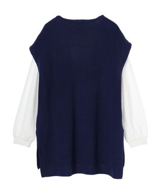 CRAFT STANDARD BOUTIQUE 【２点セット】片畦ニットベスト＋ロンＴＥＥ Navy