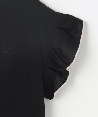 組曲 KIDS 【150-160㎝】ドットキャミ＋TシャツSET ピンク×ブラック