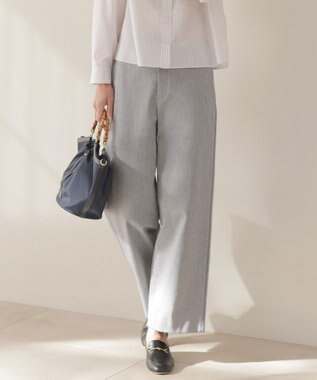 J.PRESS LADIES TCリネン ドライツイル ストレート パンツ