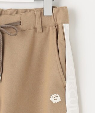 PW CIRCULUS 【WOMEN】【洗える/帯電防止/ストレッチ】ロゴ サイドライン パンツ ベージュ系